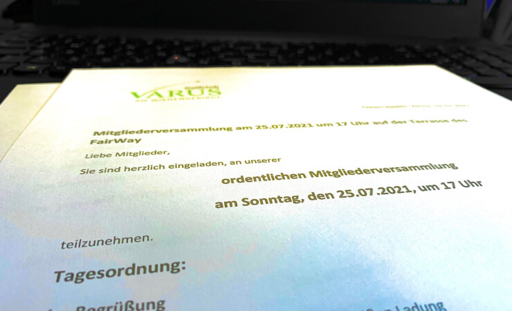 MITGLIEDERVERSAMMLUNG AM 25. JULI 2021