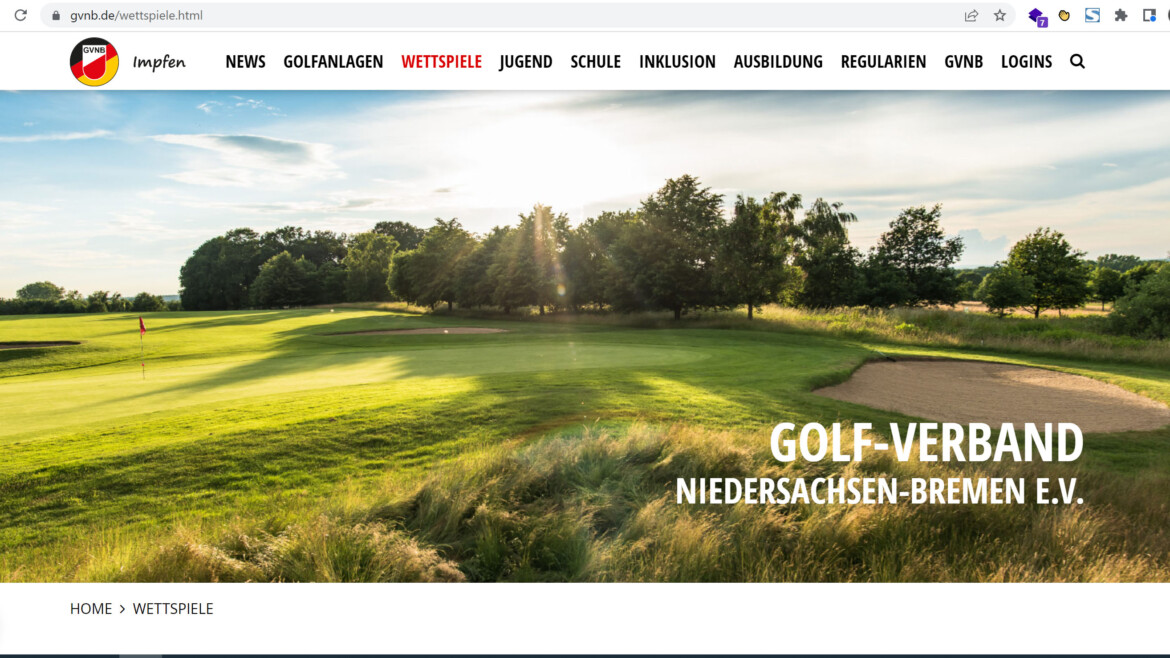 Wettspiel des Golf-Verbands Niedersachsen-Bremen e.V. – Platzsperrung am 18. & 19. Juni